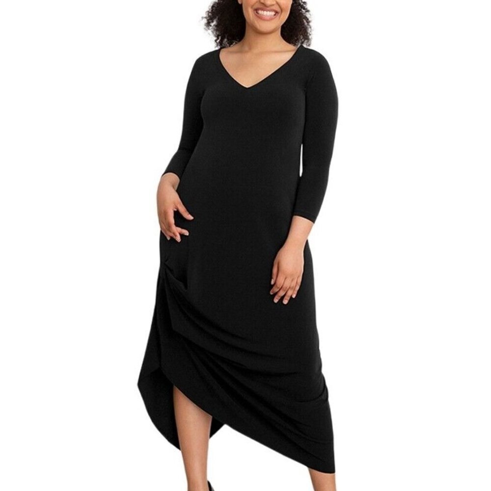 ✅ NWT DEAD STOCK SYMPLI‎ BLACK DRAMA DRESS SIZE 14/16